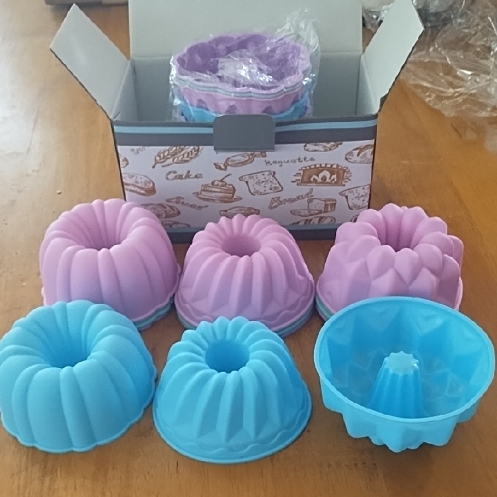 Pink and Blue Silicone Cooking Utensils Set